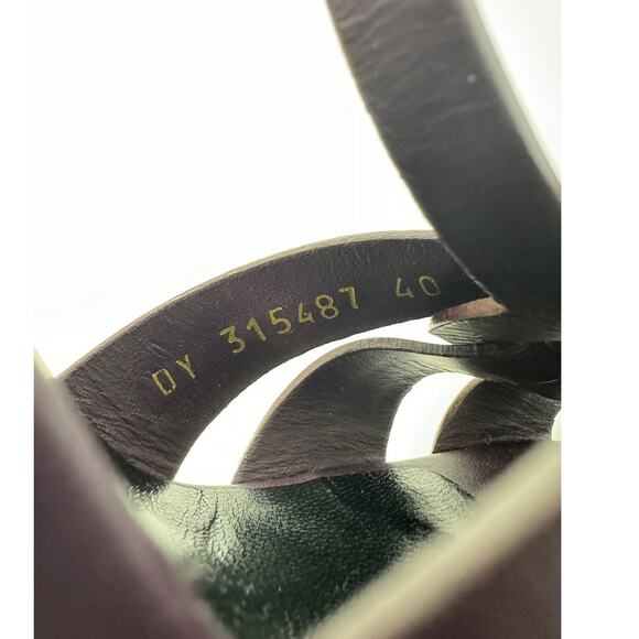 Saint Laurent YSL Tribute 135 Plum Purple Platform Strap Heels Sandals size 40 - Picture 14 of 15